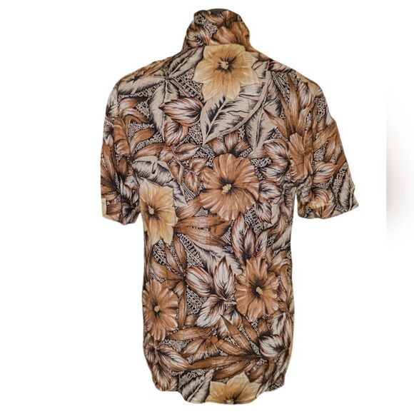 Vintage Limited Editions tan and black floral print top - Picture 3 of 5